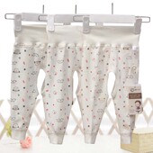 清仓丽婴十八坊婴儿开裆高腰护肚单裤 2161 春秋款 纯棉宝宝秋裤 单裤