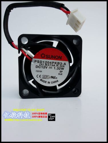 SUNON建准 4020 PSD1204PKB3-A DC12V 1.32W 4CM三线 服务器风扇