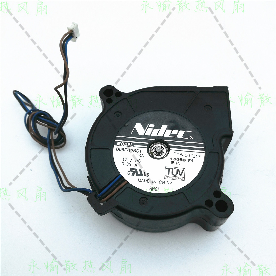 原装NIDEC D06F-12BS1 13A 12V 0.33A 6025 投影机涡轮鼓风散热机