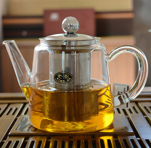 雅风耐高温玻璃茶壶大容量花茶壶家用普洱红茶壶不锈钢过滤泡茶壶