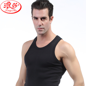 浪莎背心 男士春秋季韩版 纯棉舒适背心 运动吸湿透气打底汗衫