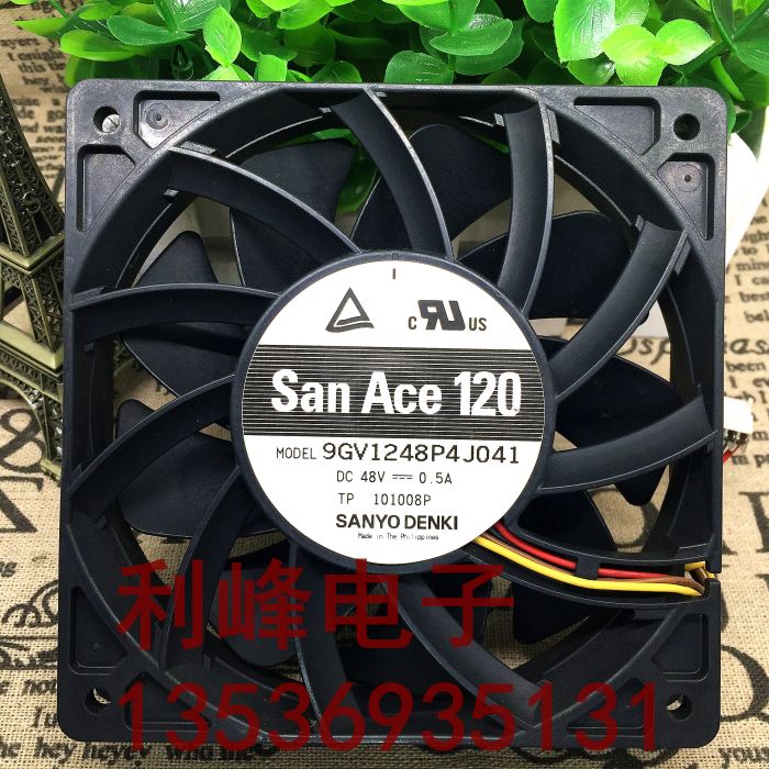 原装 9GV1248P4J041 48V 0.5A 12CM 四线 工控机风扇