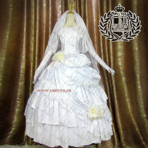 巨人花嫁艾伦耶格尔白色礼服婚纱