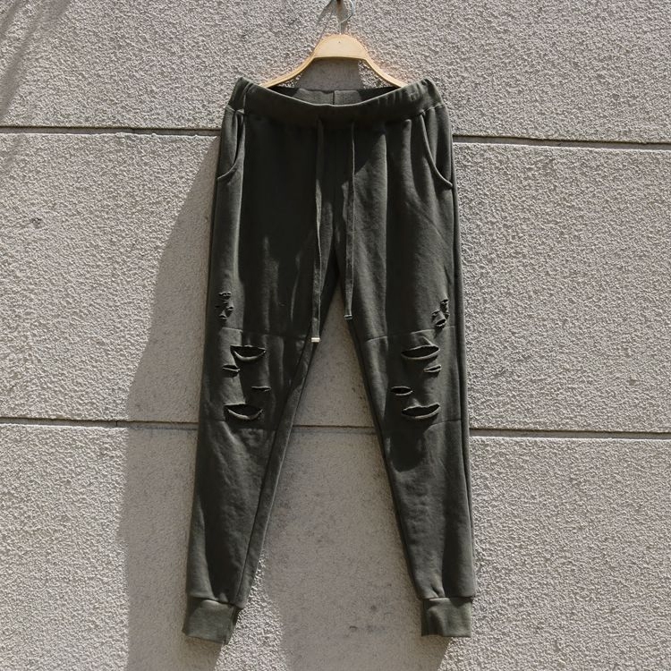 左拓 2022年春季棉質毛圈割破破洞休閑女式女褲長褲 運動褲 衛褲在類目 女裝/女士精品, 褲子, 休閒褲中 - 來自Buy2taobao.com提供專業的淘寶代購服務