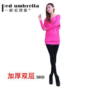 包邮一统红雨伞380D春秋款加厚天鹅绒加裆防勾美腿打底连裤袜8085