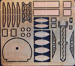NH A144-010安-12B/AN-12B运输机1/144拼装模型内部细节蚀刻片
