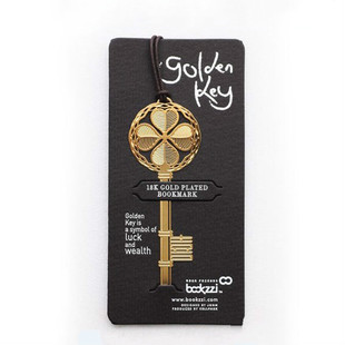 韩国幸运钥匙镂空书签金属创意文具小学生用简约书签可爱礼品