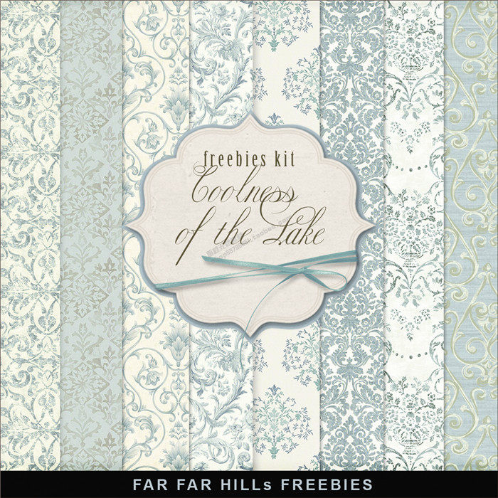 p0070高清ps设计素材优雅浅蓝色欧式花纹纹饰四方连续背景300dpi