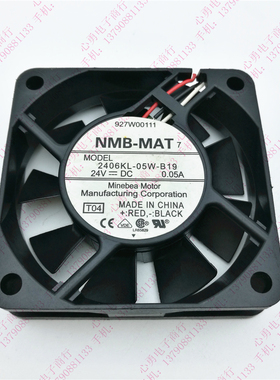原装NMB 2406KL-05W-B19 6015 24V 0.05A 3线变频器滚珠风扇6CM