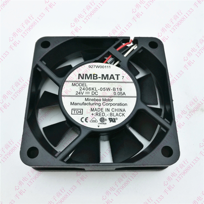 原装NMB 2406KL-05W-B19 6015 24V 0.05A 3线变频器滚珠风扇6CM