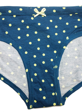 哟呼！old navy*6-10岁女童墨绿色波点全棉三角内裤短裤6224055