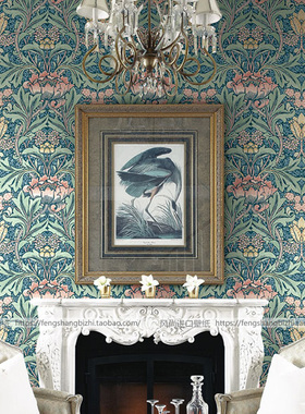 卧室客厅 美国原装进口Balmoral百慕乐 锡布鲁克 背景墙壁纸花纹