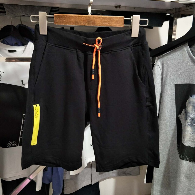 拉链抽绳柔软针织运动短裤新品