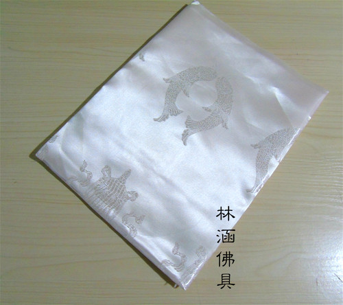 精品加厚西藏民族丝绸绣花八吉祥哈达长2.6m宽47cm 白色