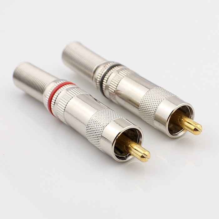 焊接莲花头 音视频头AV头 RCA头梅花头 封闭莲花插头 莲花公接线