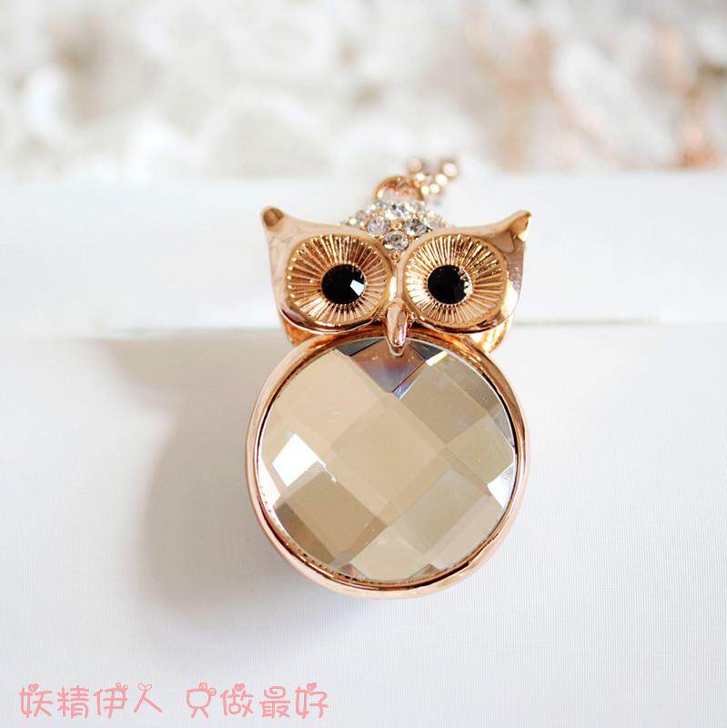 威妮华饰品比拉玫瑰金奢华双面仿猫眼石水晶毛衣链项链包邮