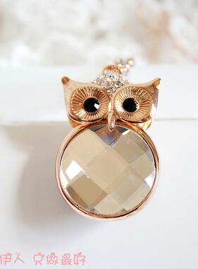 饰品玫瑰金水晶毛衣链