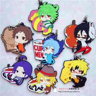 日单正版散货 吸血鬼下仆SERVAMP 小黑 抱食物 橡胶挂件