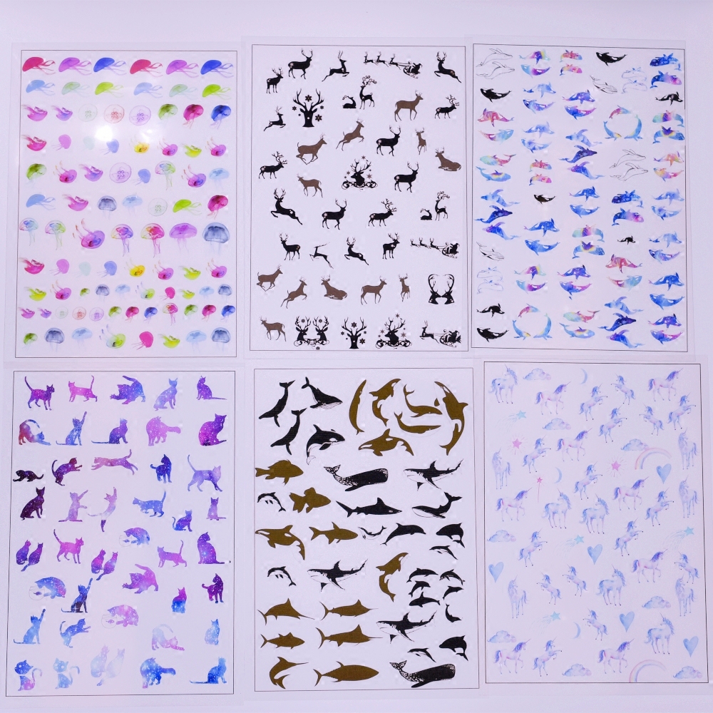 Cooldiy 水晶滴胶素材 UV封入物 小鹿猫咪马水母海豚 透明素材