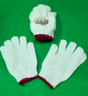 700克纱手套 棉线手套 粗纱劳保手套 防护手套 作业手套