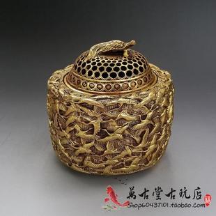 纯铜精品大号千鹤熏香炉摆件盘香炉古玩铜器仿古工艺品 特价