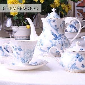巧的木陶瓷咖啡具欧式茶具英式下午茶茶具茶壶茶杯咖啡杯套装