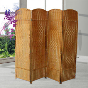 包邮屏风隔断草编屏风田园折屏隔断儿童屏风餐厅隔断试衣间客厅