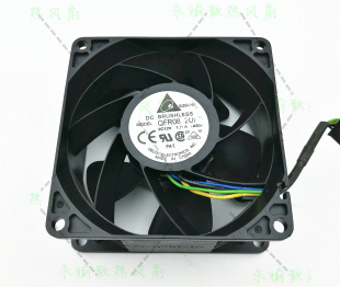 8cm 原装 4线PWM温控机箱散热风扇 12V QFR0812UHE 1.7A 8038 台达