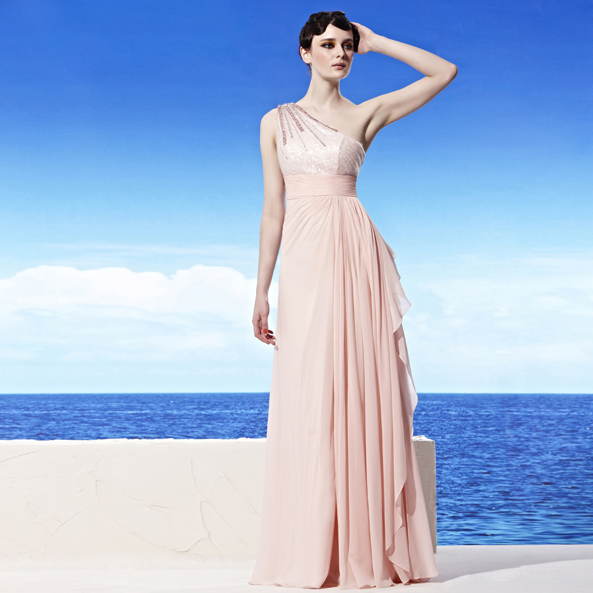 创意狐2020新款单肩粉色晚礼服宴会表演演出服结婚敬酒服连衣裙在类目 女装/女士精品, 婚纱/旗袍/礼服, 礼服/晚装中 - 来自Buy2taobao.com提供专业的淘宝代购服务