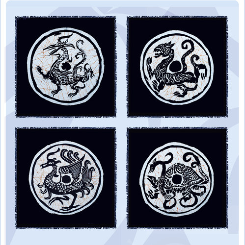贵州苗族蜡染布画黔瑰宝手工布画