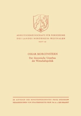 【预售】Der Theoretische Unterbau Der Wirtschaftspolitik