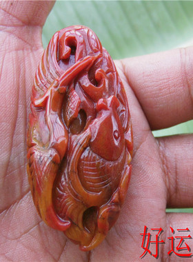 促销战国红玛瑙福在眼前玉佩吊坠