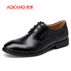 Aokang shoes 2015 business new men's shoes men's pointy lace leather trend low of England shoes men