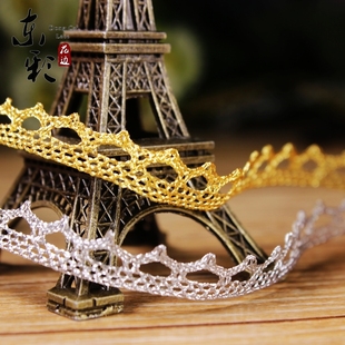 Z金银线狗牙花边蕾丝花边窄diy手工蕾丝花边辅料辅料花头饰线