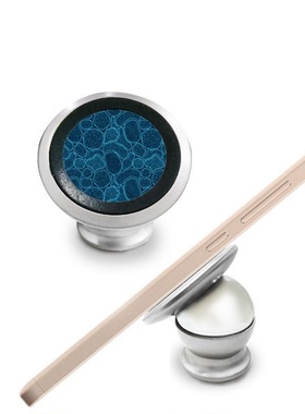 蓝色显微镜细胞结构车载多功能磁力手机支架懒人手机磁吸架礼品