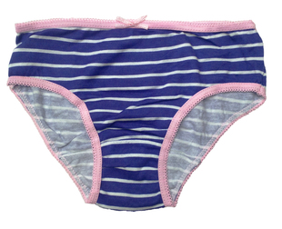 哟呼！PRIMARK*0-12岁女童蓝白条纹薄全棉三角短裤内裤6225109