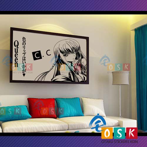 c c女王 墙贴 反叛的鲁鲁修 墙贴 御姐 动漫 周边 沙发背景贴纸