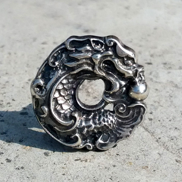 原创定制团龙图腾纯银财布钉 925银财布扣皮包表带Zippo柳钉配件|msdalam kategori Aksesori/Belt kulit/Hat/Muffler, aksesori lain - dari Buy2taobao.com untuk memberikan perkhidmatan ejen Taobao profesional membeli