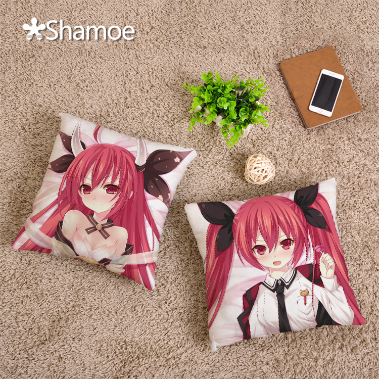 约会大作战 五河琴里 美九 时崎狂三 动漫可定制 抱枕 靠枕 方枕