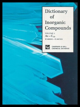 【预售】Dictionary of Inorganic Compounds
