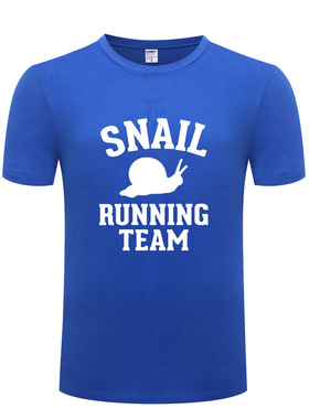 2017新款纯棉男式短袖T恤 Snail Running Team 搞笑 厂家直销