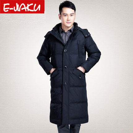 2015冬装长款羽绒服男过膝加长加厚男大衣特