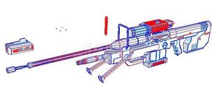需自制!人类H3狙击枪阻击枪光环光晕游戏halo可手持3D纸模型手工