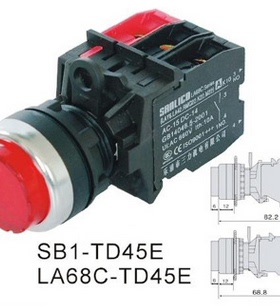 SB1(LA68C XB1)-TD45E 凸头按钮开关