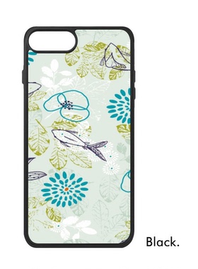 适用于iPhone鱼树叶蓝色动物Xr手机壳max保护套678plus硅胶11