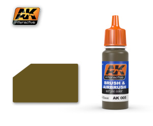 。【清仓】西班牙 AK-005 水性漆深德军暗黄色基础色 17ml