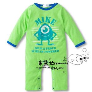 外贸日单di*sney婴儿春装长袖连身衣婴幼儿春秋哈衣连体衣爬服K