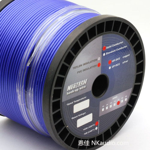 优秀的音乐纯度 Neotech 99.99998% 单晶铜线 20AWG PVC外皮