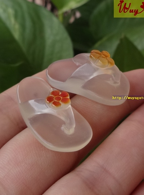 纯天然无烧玉髓俏色玛瑙小吊坠