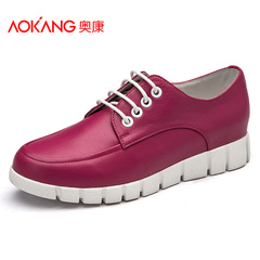 Aokang shoes autumn/winter new products and leisure cross strap with comfort breathable soft low flat women's shoes